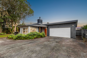 Gorgeous dusk shot of property